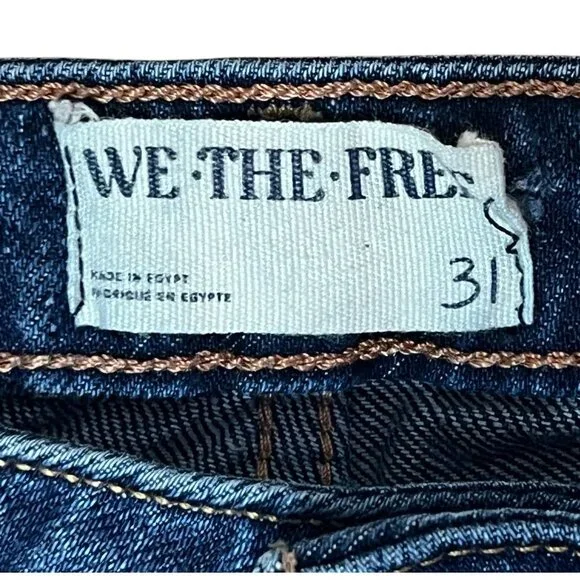 We The Free People The Pacifica High Rise Slim Straight Leg Jeans Women Size 31 - Picture 4 of 14